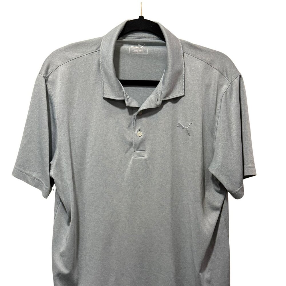 PUMA Light Grey Collared Polo Shirt (L)